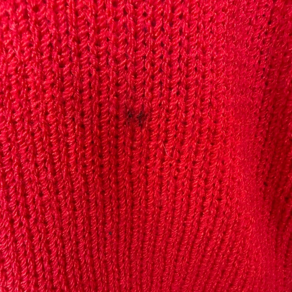 Vintage Christine Red Bow Sweater Angora Pearl Embellished Holiday Christmas M